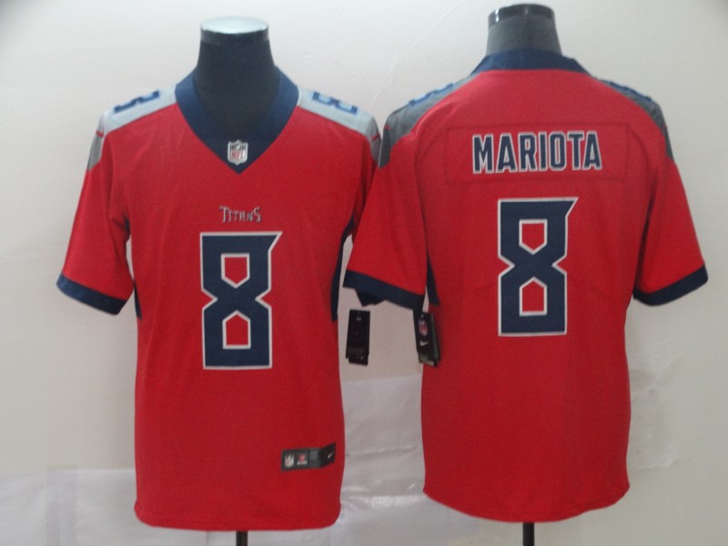 Men's Tennessee Titans #8 Marcus Mariota Red Inverted Legend Stitched Football Jersey